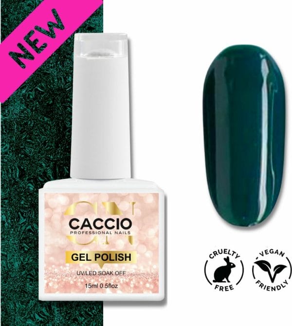 CACCIO® Gellak - Forest Green - Gelnagels - UV/LED Gel nagellak - Hoge Pigment - Hoge Kwaliteit - Professioneel Gebruik - Nagelstudio