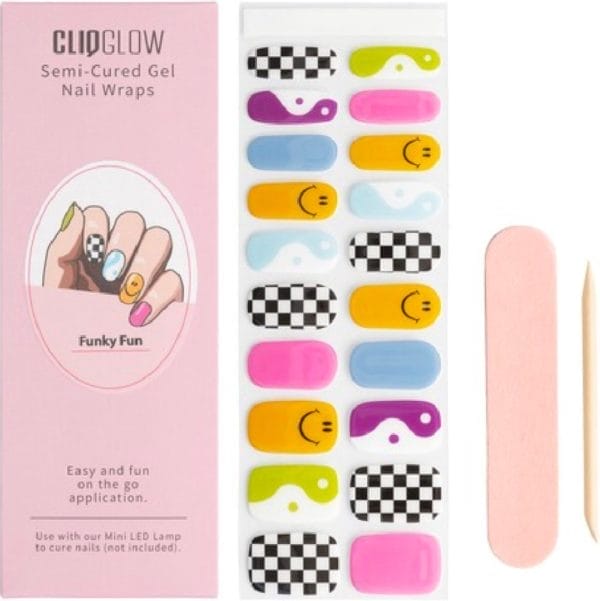 Cliqglow - semi-cured nail wraps - nagelstickers - gellak stickers - funky fun