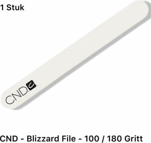 CND - Tools - Blizzard File - Wit - Nagelvijl - Vijl - Nagel Verzorging - Manicure - Pedicure - 100/180 Gritt - 1 Stuk