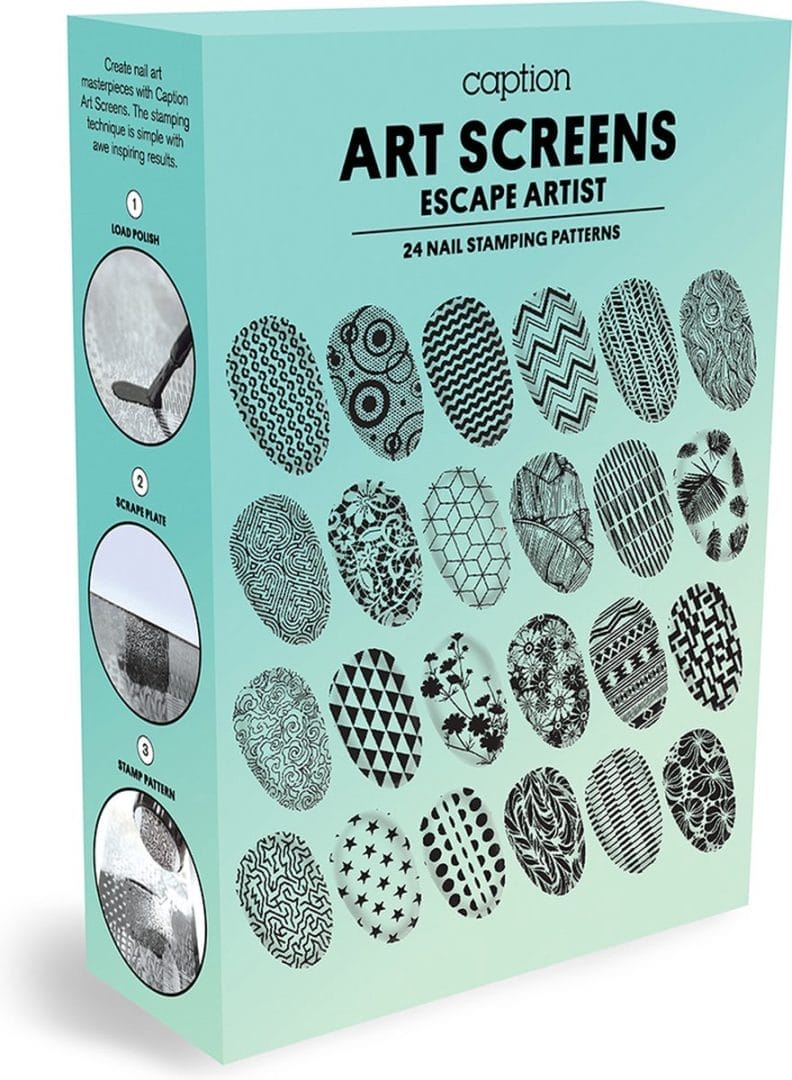 Caption art screens escape artist - stempelplaat - nail stemp- Caption art screens escape artist