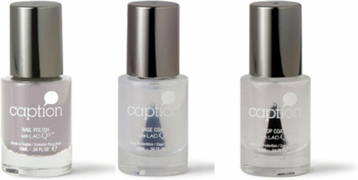 Caption trioset / basecoat +topcoat + crin & bare it / pearly taupe Caption trioset / basecoat +topcoat + crin & bare it / pearly taupe