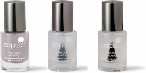 Caption Trioset / Basecoat +Topcoat + Crin & Bare it / pearly taupe