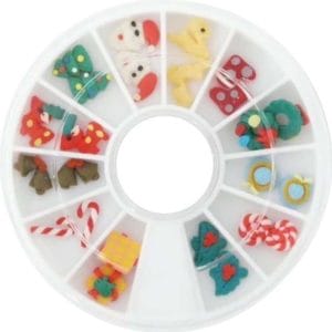 Carrousel 3D FIMO kerstnagels voor kerst nail art!