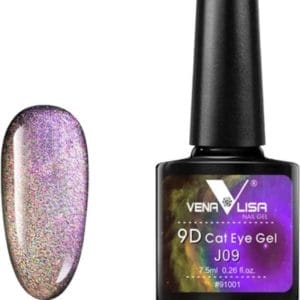 Cateye gellak 9D J09 - Gel nagels - Gellak - Cateye nailart - Nailart - Nagelsalon - Nagelstyliste - Nagel versiering - Glitters nagel