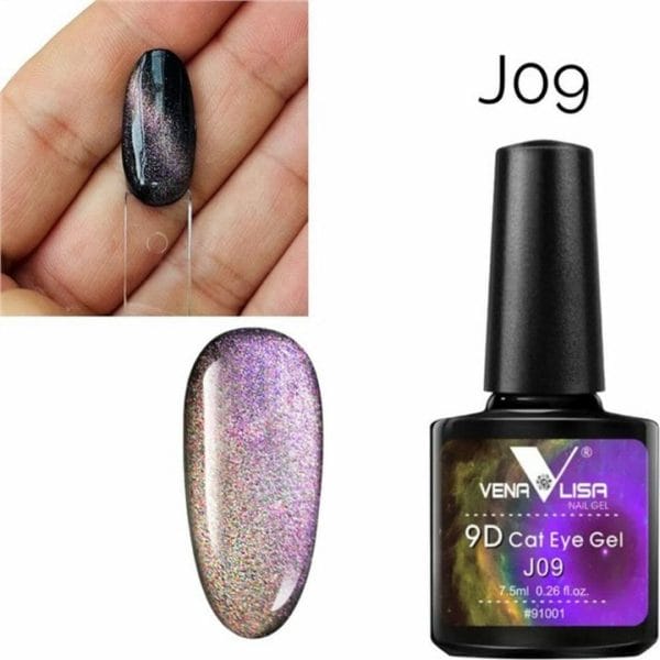 Cateye gellak 9D J09 - Gel nagels - Gellak - Cateye nailart - Nailart - Nagelsalon - Nagelstyliste - Nagel versiering - Glitters nagel