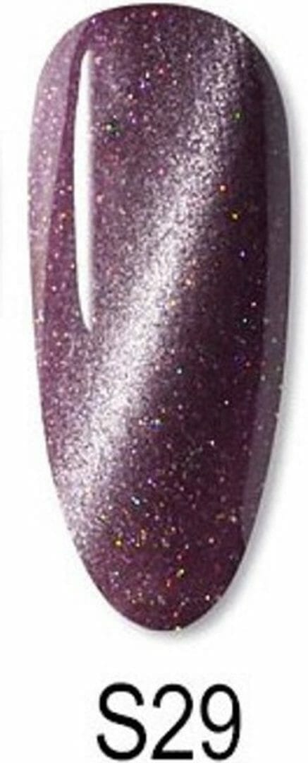 Cateye gellak s29 - cat eye gellak - 5ml - cat eye gellak glitter uv - nailart - nagelverzorging - nagelstyliste producten