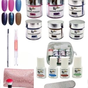 Charmy Dipping Powder Starters Kit - 6 kleuren - Nagels dip poeder - Complete set - 15 delig - Nails - Opbergetui en handleiding - Acryl Nagels Starterskit - Nagellak - Nailart