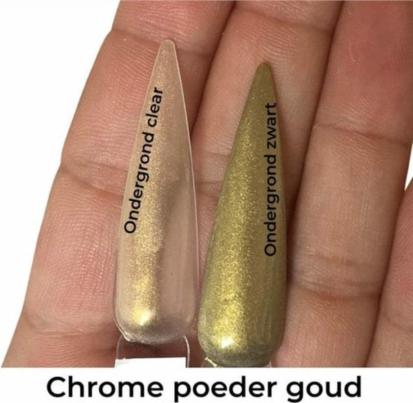 Chrome poeder 10ml goud - Nailart - Chrome poeder nagels - Nagelsalon - Nagelstyliste - Nepnagels - Nail art poeder - Nails