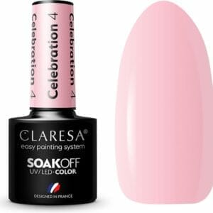 Claresa UV/LED Gellak Celebration Roze #4 - 5ml.