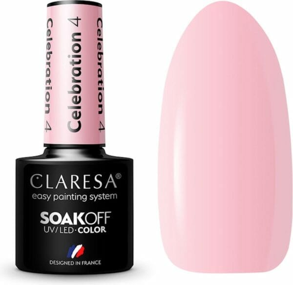 Claresa uv/led gellak celebration roze #4 - 5ml.