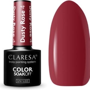 Claresa UV/LED Gellak Dusty Rose #4 - 5ml.