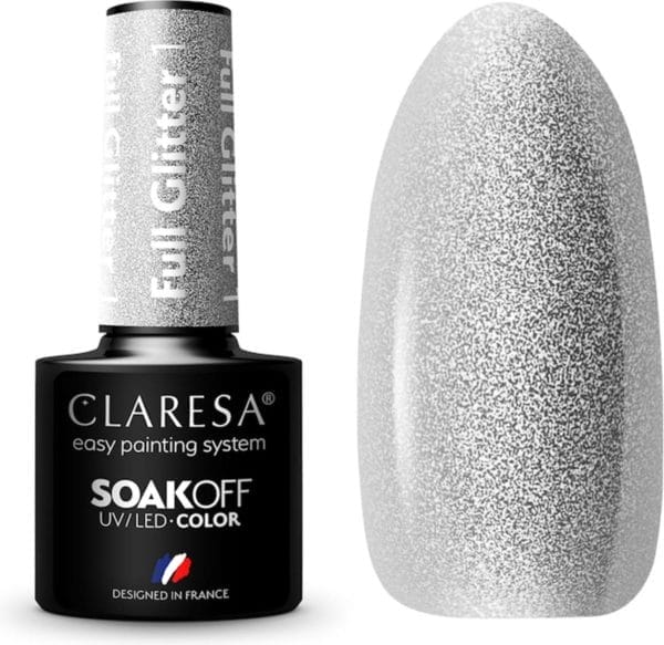 Claresa uv/led gellak full glitter #1 - 5ml.