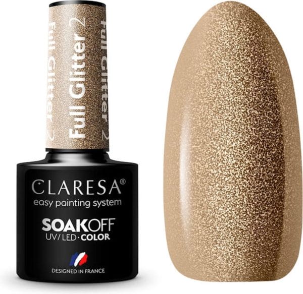 Claresa uv/led gellak full glitter #2 - 5ml.