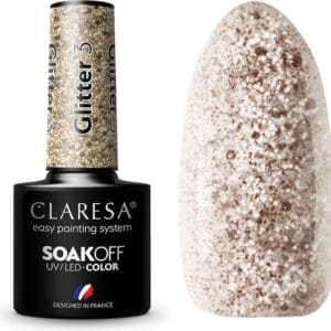 Claresa UV/LED Gellak Glitter #3 - 5ml.