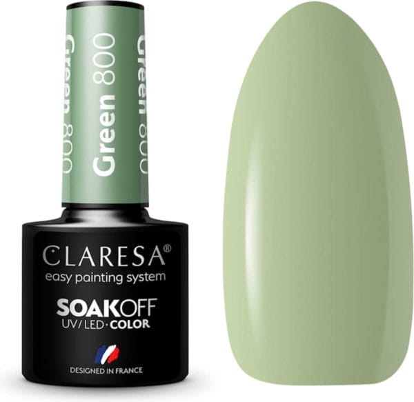 Claresa uv/led gellak groen #800 - 5ml.