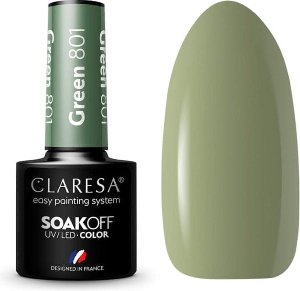 Claresa uv/led gellak groen #801 - 5ml.