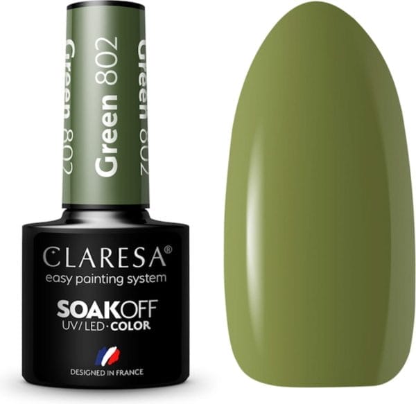 Claresa uv/led gellak groen #802 - 5ml.