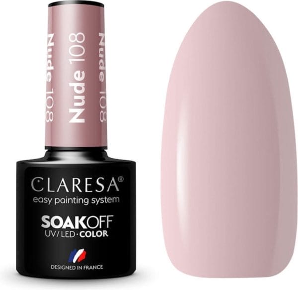 Claresa uv/led gellak nude #108 - 5ml.