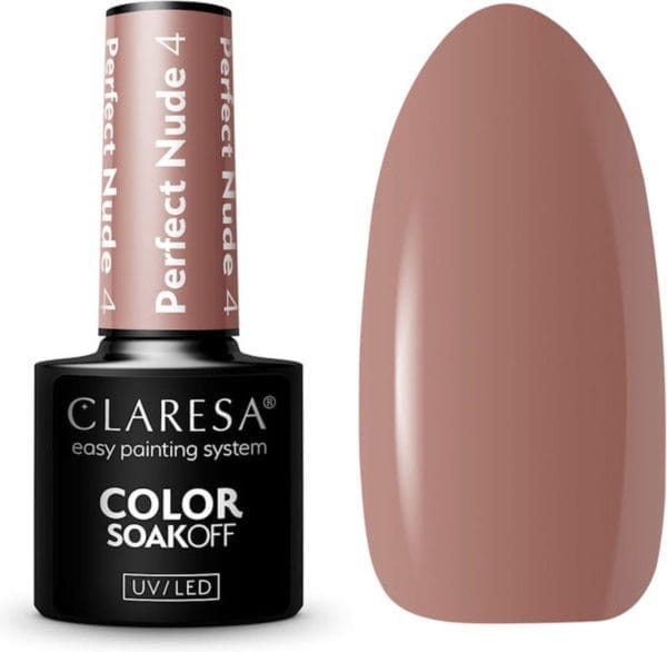 Claresa uv/led gellak perfect nude #4 - 5ml.