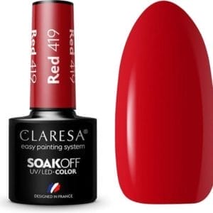 Claresa UV/LED Gellak Rood #419 - 5ml.