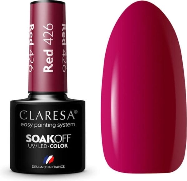 Claresa uv/led gellak rood #426 - 5ml.