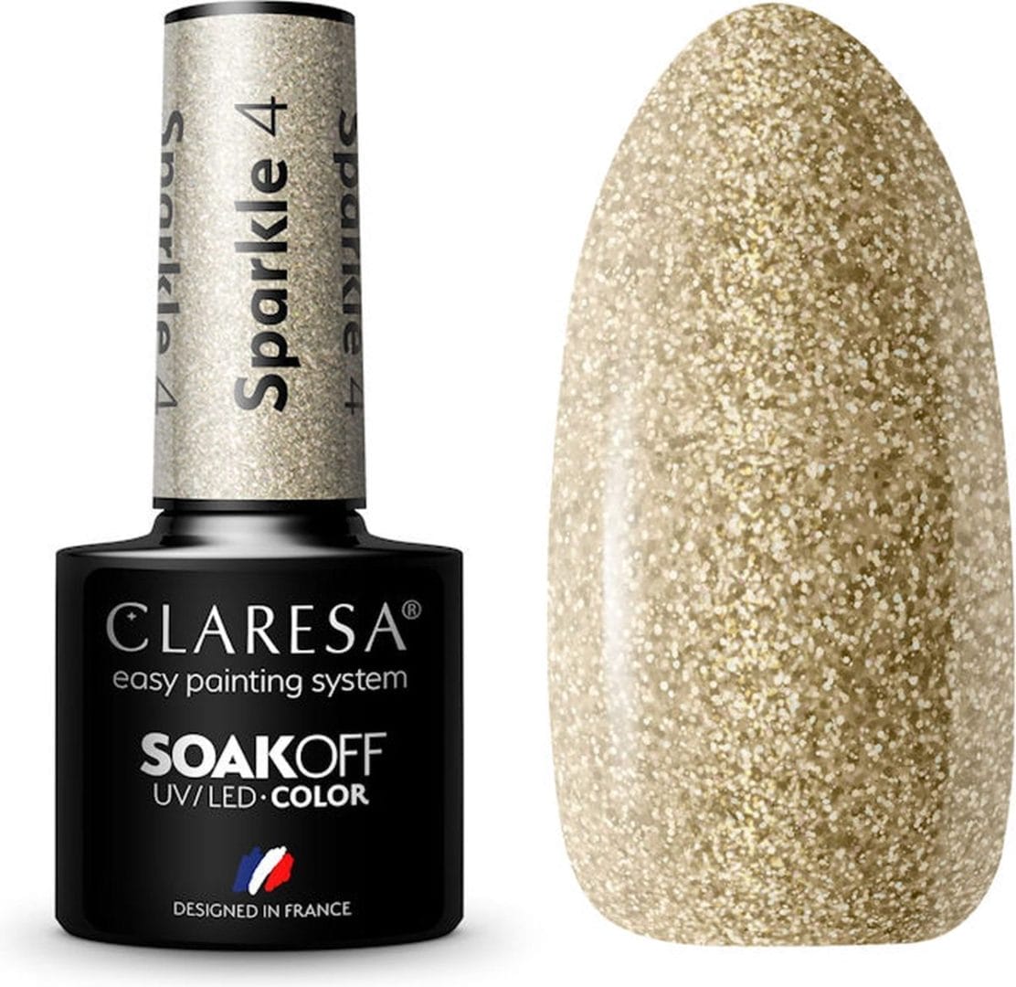 Claresa uv/led gellak sparkle #4 - 5ml. Claresa uv/led gellak sparkle #4 - 5ml.