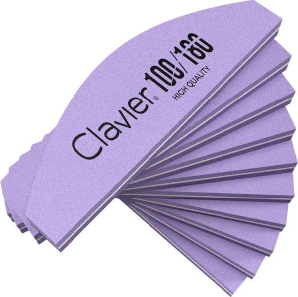 Clavier mini nagel buffer boot 100/180 paars 10stuks.