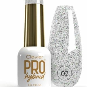 Clavier Pro Hybrid Gellak Bijou Bright Zilver Glitter - 02