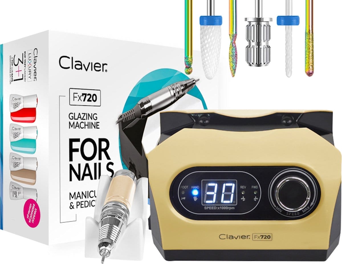 Clavier professionele 65w. Manicure nagelfrees fx 720 - goud Clavier professionele 65w. Manicure nagelfrees fx 720 - goud