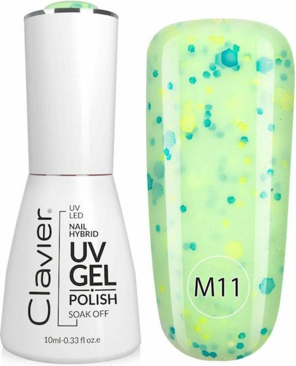 Clavier UV/LED Hybrid Gellak Luxury 10ml. Multi Flavours Lime & Mint - M11