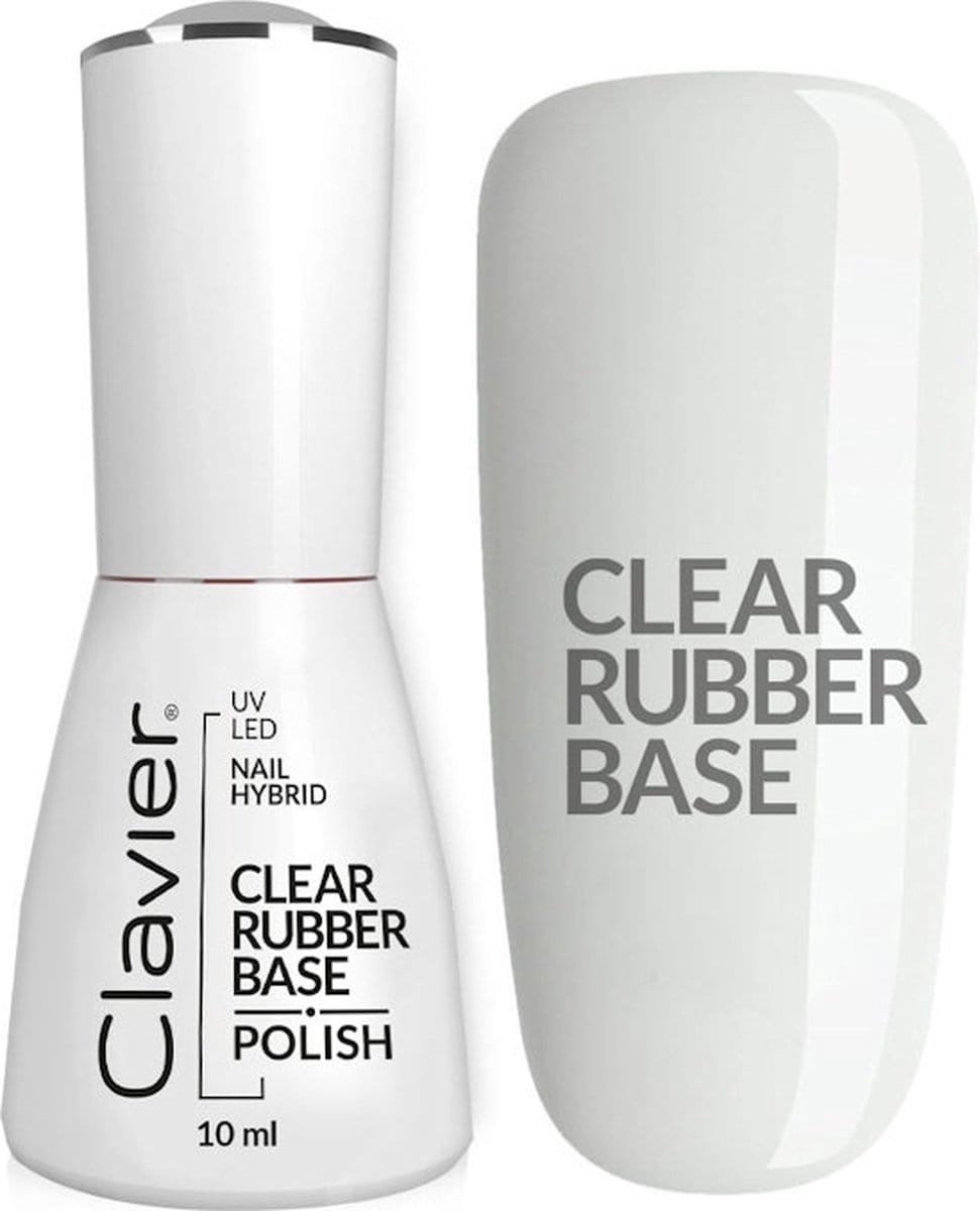 Clavier uv/led hybrid gellak luxury clear rubber base 10ml. Clavier uv/led hybrid gellak luxury clear rubber base 10ml.