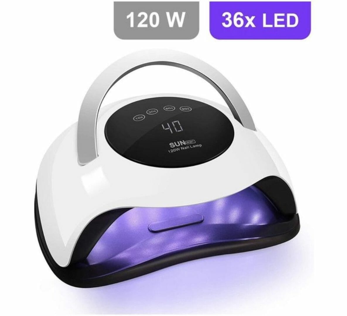 Mooscare 120 watt led lamp voor gellak nagels - uv lamp gelnagels - nail art nagellamp - gel nagellak nageldroger Cloxks - 120 watt uv lamp gelnagels - gellak - nagellamp - nageldroger - led lamp nagels - gelnagels - gellak lamp - ingebouwde timer - manicure - salon