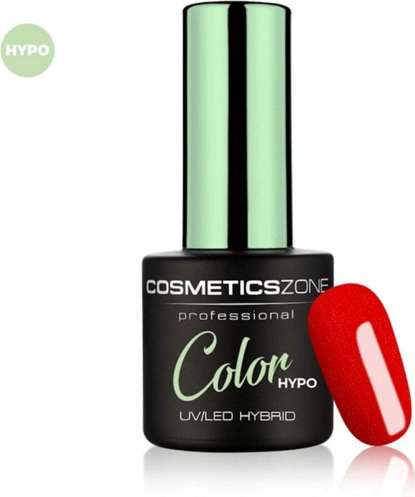 Cosmetics zone hypoallergene uv/led hybrid gellak 7ml. Glitter red 101