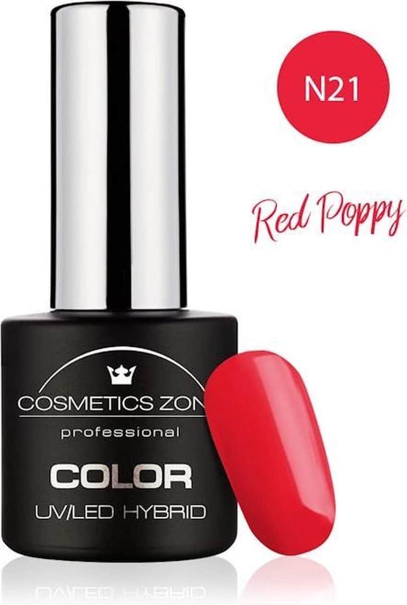 Cosmetics zone uv/led gellak red poppy n21