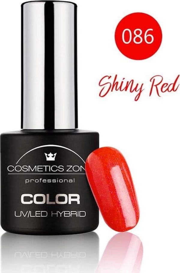 Cosmetics Zone UV/LED Gellak Shiny Red 086