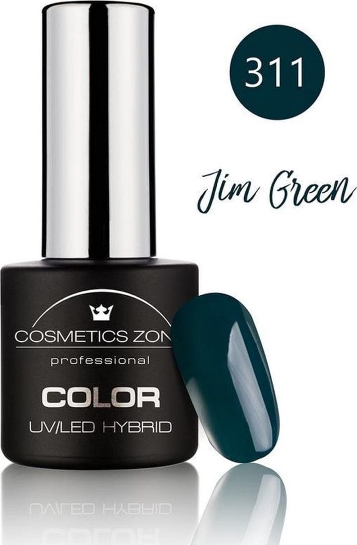 Cosmetics zone uv/led hybrid gellak 7ml. Jim green 311 Cosmetics zone uv/led hybrid gellak 7ml. Jim green 311