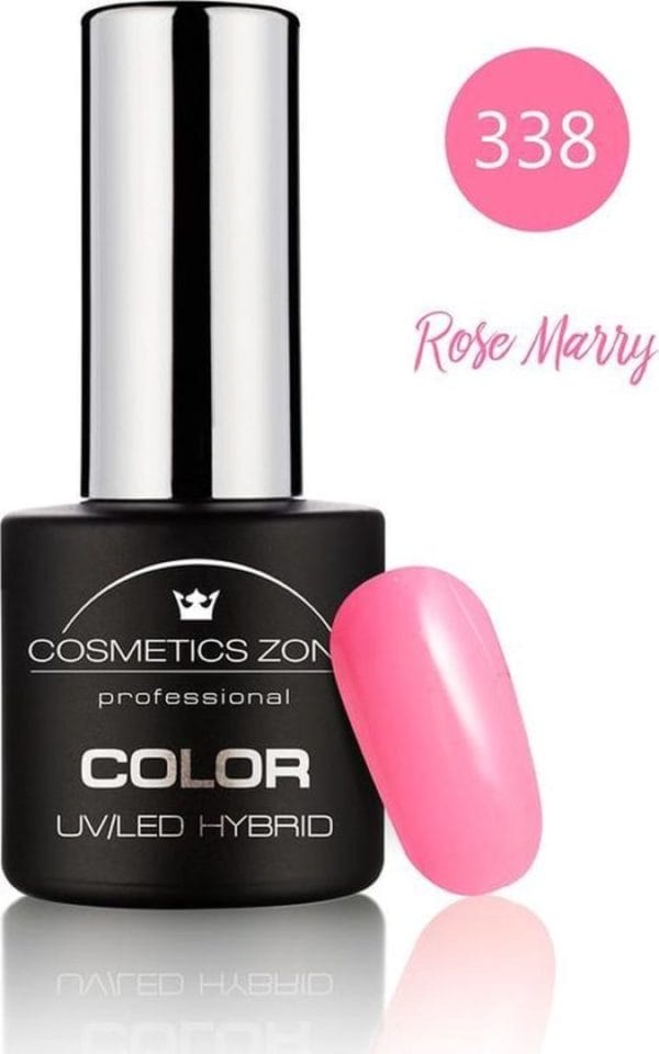 Cosmetics zone uv/led hybrid gellak 7ml. Rose marry 338