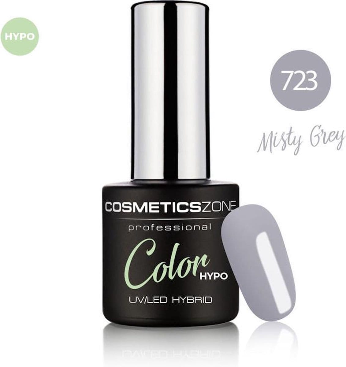 Cosmetics zone uv/led hypoallergene gellak misty grey 723 Cosmetics zone uv/led hypoallergene gellak misty grey 723