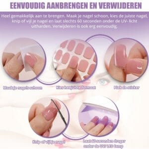 Crazy Mongoose, Gellak sticker, semi-uitgeharde gellak sticker, echte gellak, eenvoudig in gebruik, minstens 14 dagen resultaat, Kleur Nail Art winter kleuren