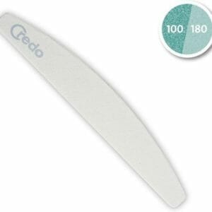 Credo - Professionele gebogen nagelvijl - Grit : 100/180 - 180 mm - voor kunstnagels