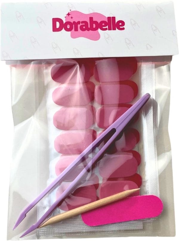 Dorabelle | nagelstickers voor valentijn - roze, rood, én hartjes stickers inclusief pincet | snel mooie nagels