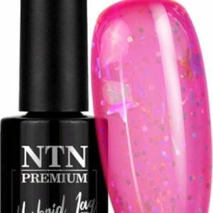 DRM NTN Premium UV/LED Gellak Impression Transparant Roze Met Glitter 5g. #255