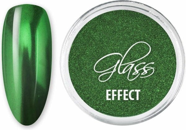 DRM Nail Art Spiegel Effect Nagelpoeder Glass Effect Green #9