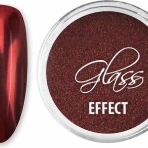 DRM Nail Art Spiegel Effect Nagelpoeder Glass Effect Red #3