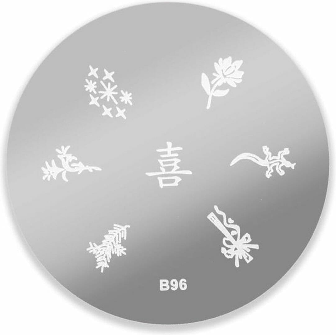 Drm nail art stempelplaat #b96 Drm nail art stempelplaat #b96