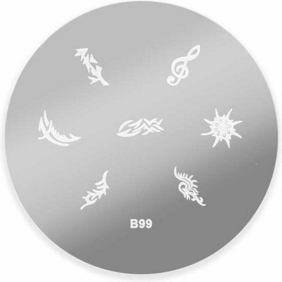 Drm nail art stempelplaat #b99 Drm nail art stempelplaat #b99