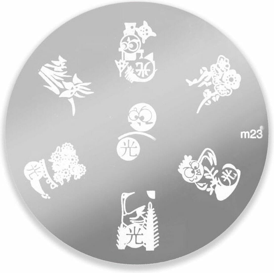 Drm nail art stempelplaat #m23 Drm nail art stempelplaat #m23