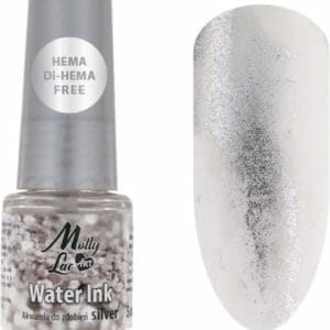 DRM Nail Art Water Ink Aquarel Metallic Zilver