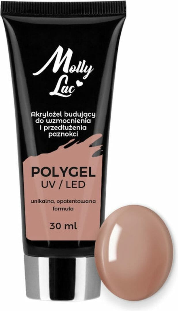 Drm polygel acryl gel hema/di-hema free light brown 30ml. #23 Drm polygel acryl gel light brown 30ml. #23