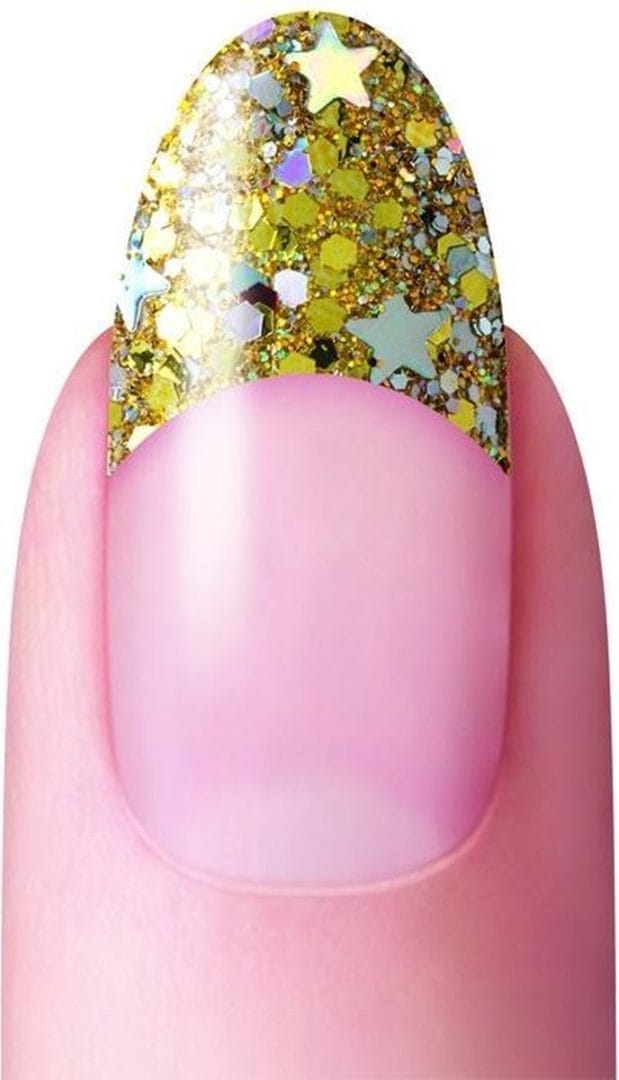 Dashing diva no-blend tip glitter gold box Dashing diva no-blend tip glitter gold box